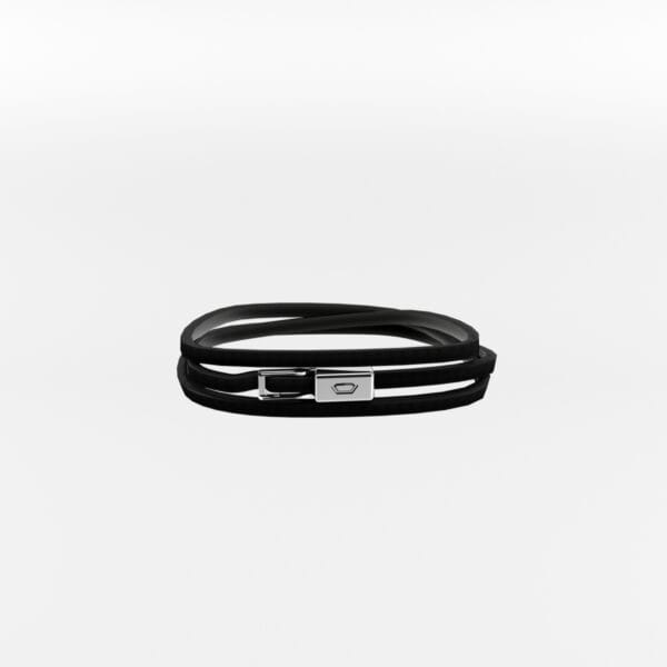 Project O - Bracelet triple tour rhodium