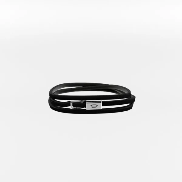 Project O - Bracelet triple tour rhodium
